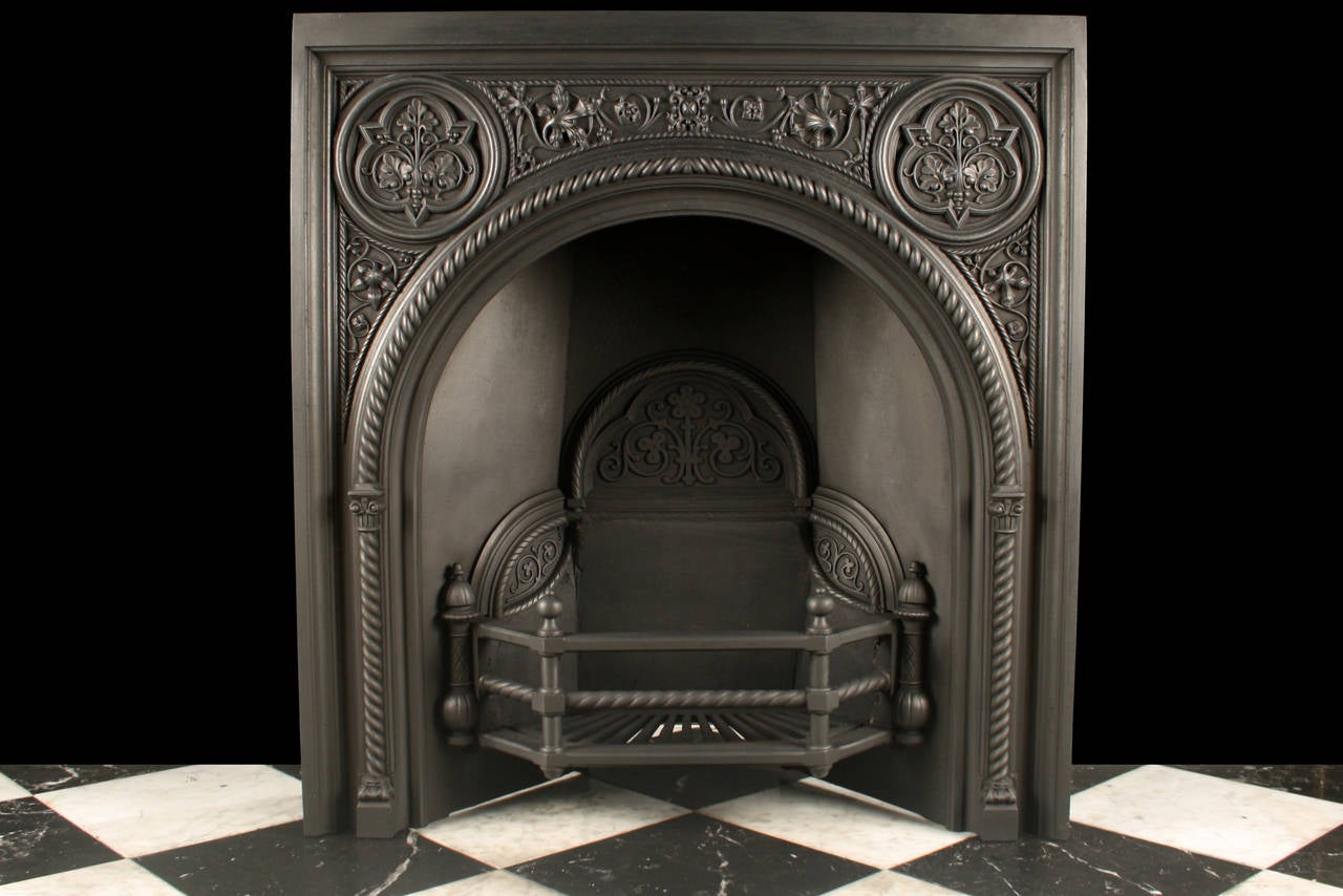 A Rare Coalbrookdale Register Grate in the Gothic Revival Manner

External Height: 38