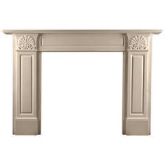 A Grand Regency Fireplace Mantel in White Statuary Marble 1