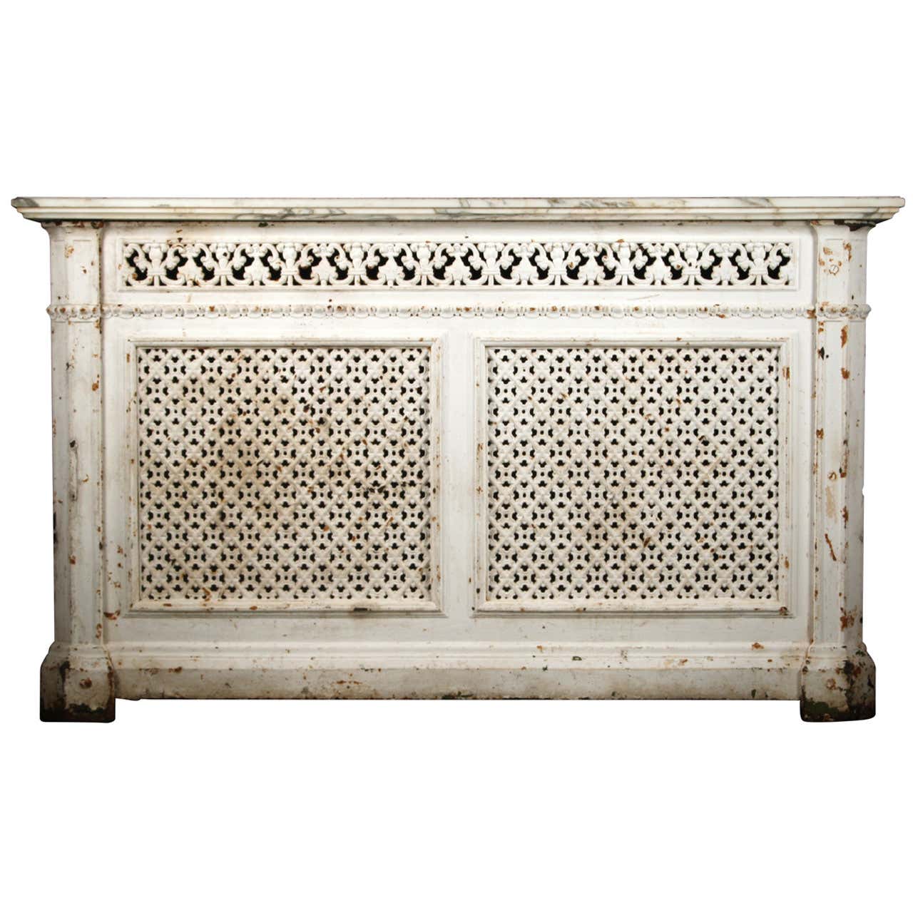 Old Radiator Cover Large Victorian, Ornate Antique Cast Iron Radiator Cover at 1stDibs ...