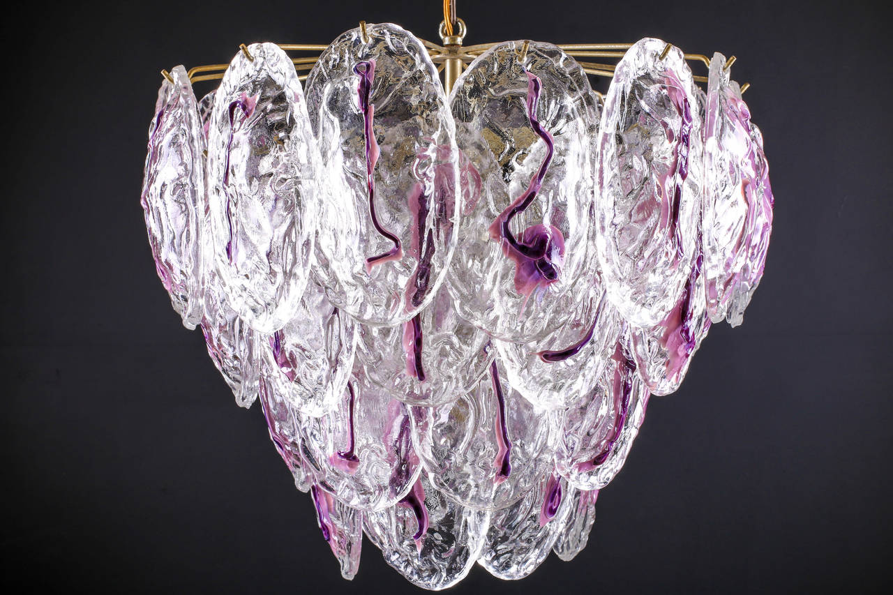 Vintage Murano Glass Petal Chandelier by Mazzega

Glass Height Only: 18