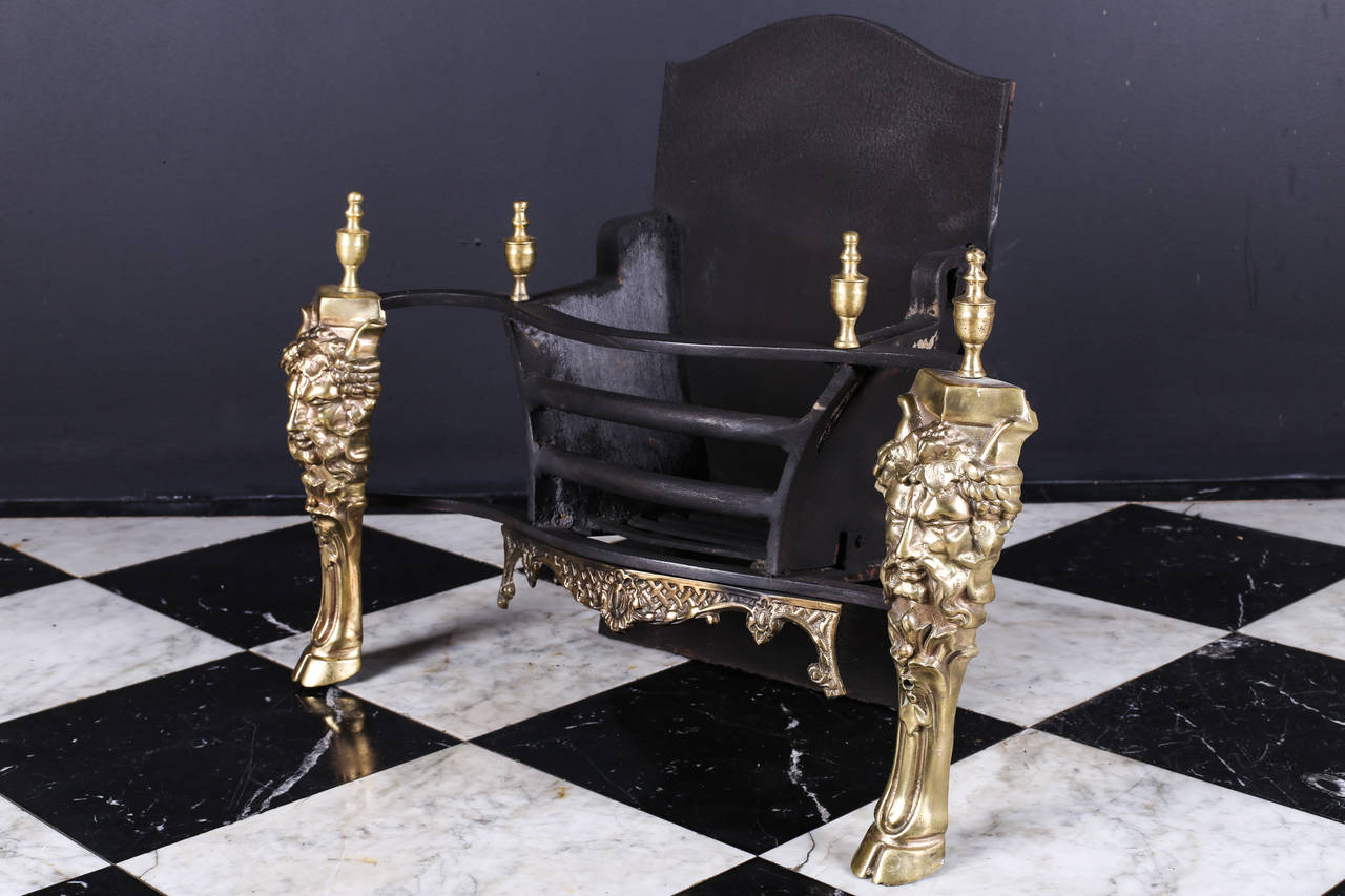 A Decorative Rococo Style Brass & Steel Firebasket

Depth: 13