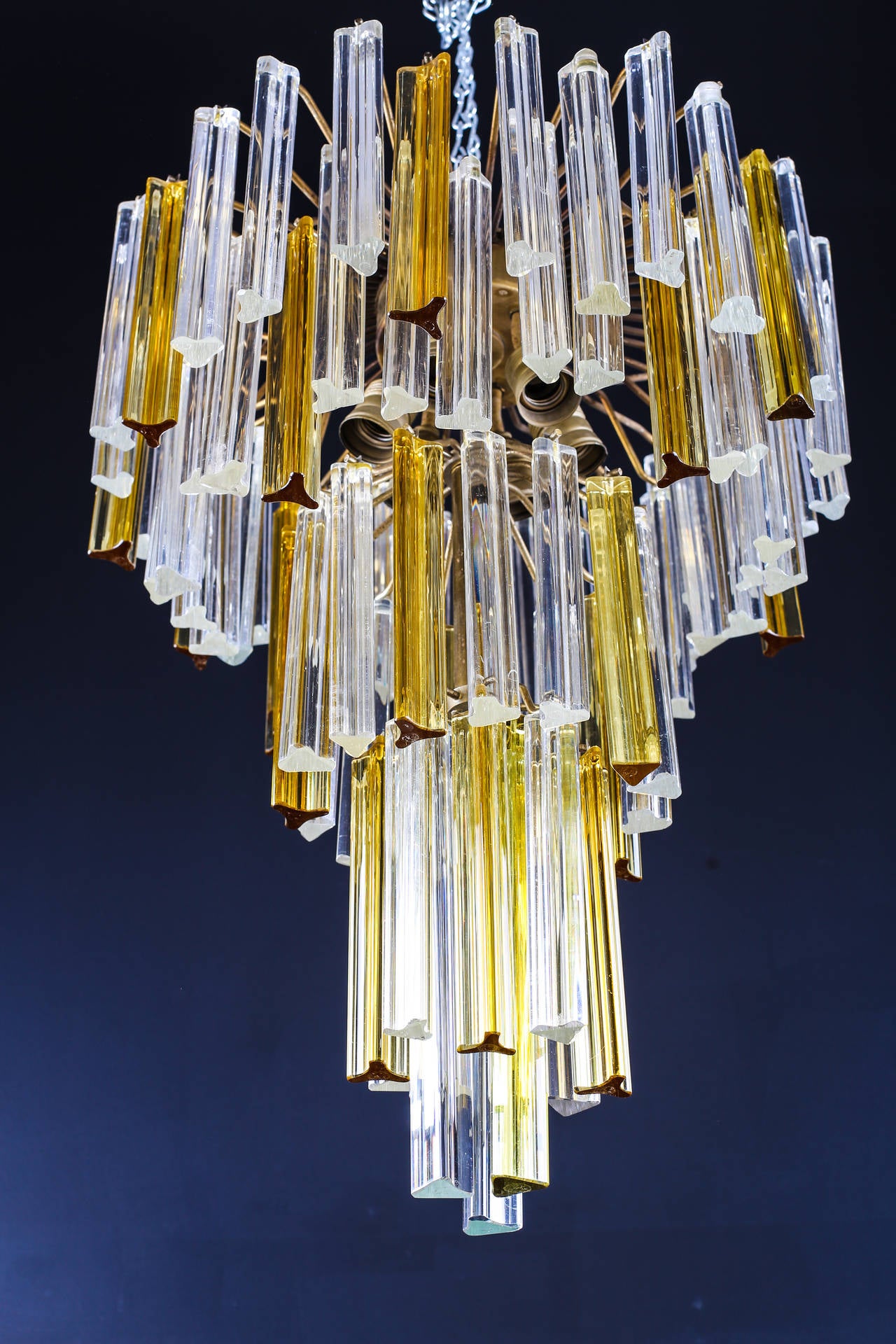 Vintage Italian Murano “Waterfall” Chandelier by Venini, circa 1960s