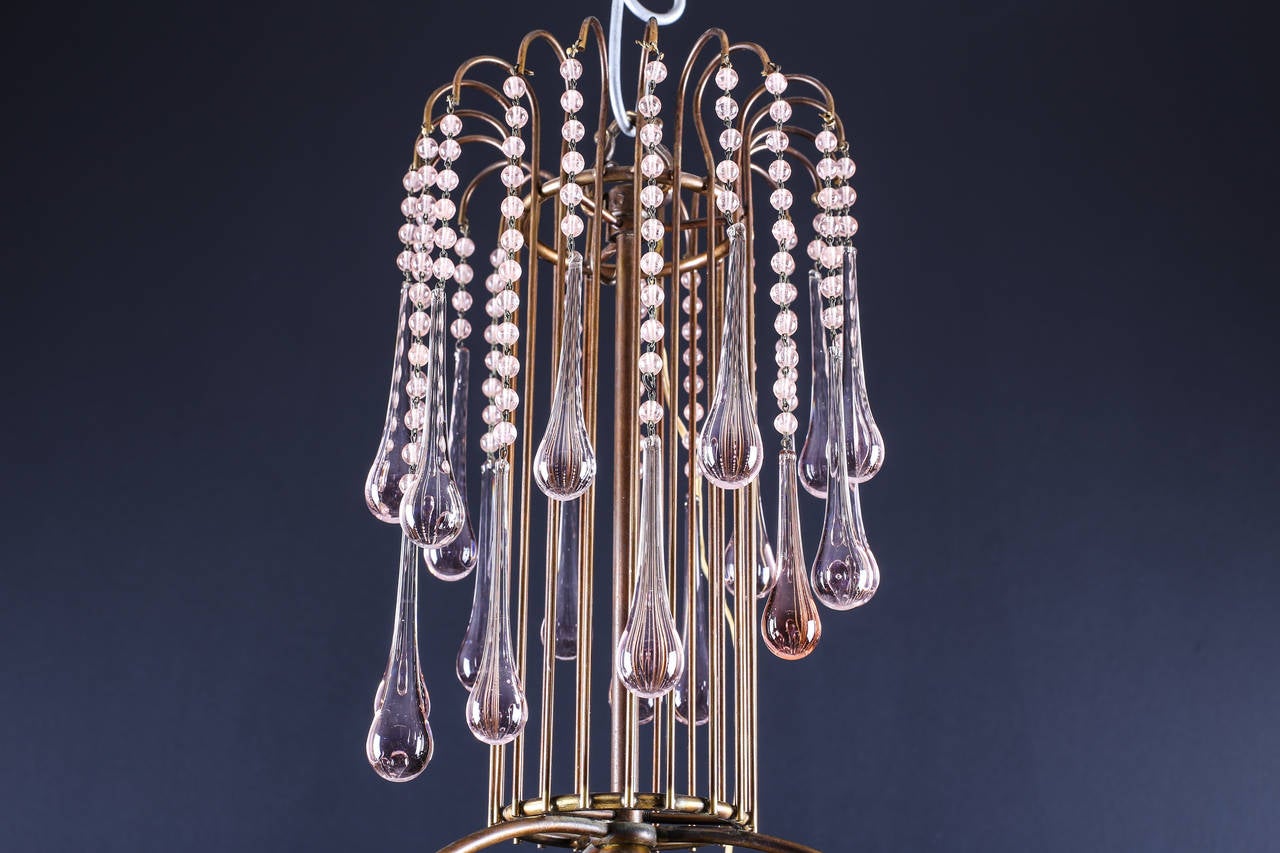 vintage glass chandelier