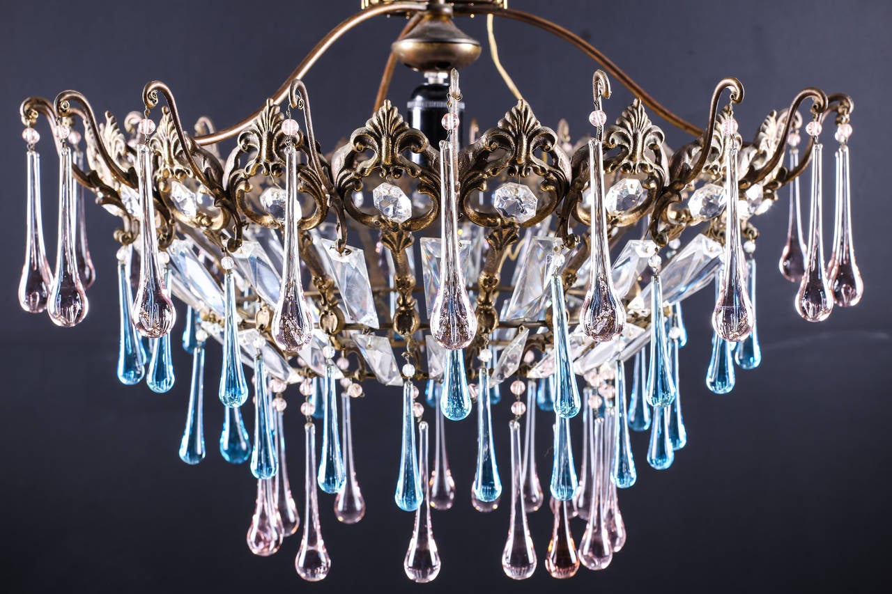murano glass chandelier drops