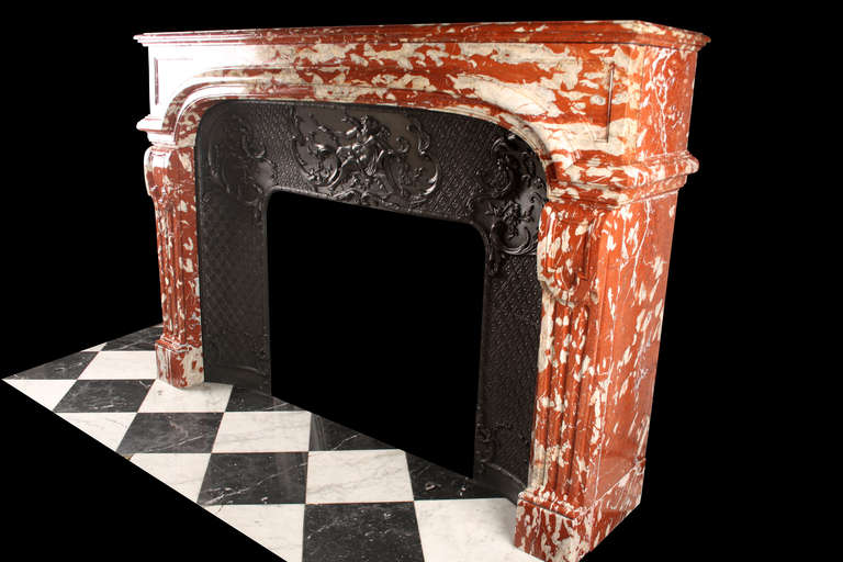 19th Century Antique Louis XIV Fireplace Mantel For Sale