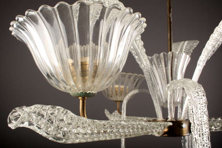 Barovier & Toso Murano Glass Chandelier, 1930s In Excellent Condition In London, GB