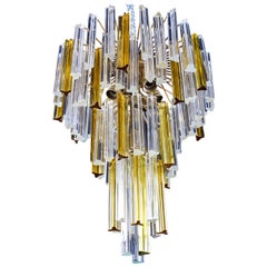 Vintage Italian Murano “Waterfall” Chandelier by Venini, circa 1960s