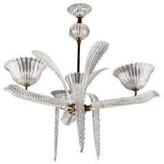 Barovier & Toso Murano Glass Chandelier, 1930s 4
