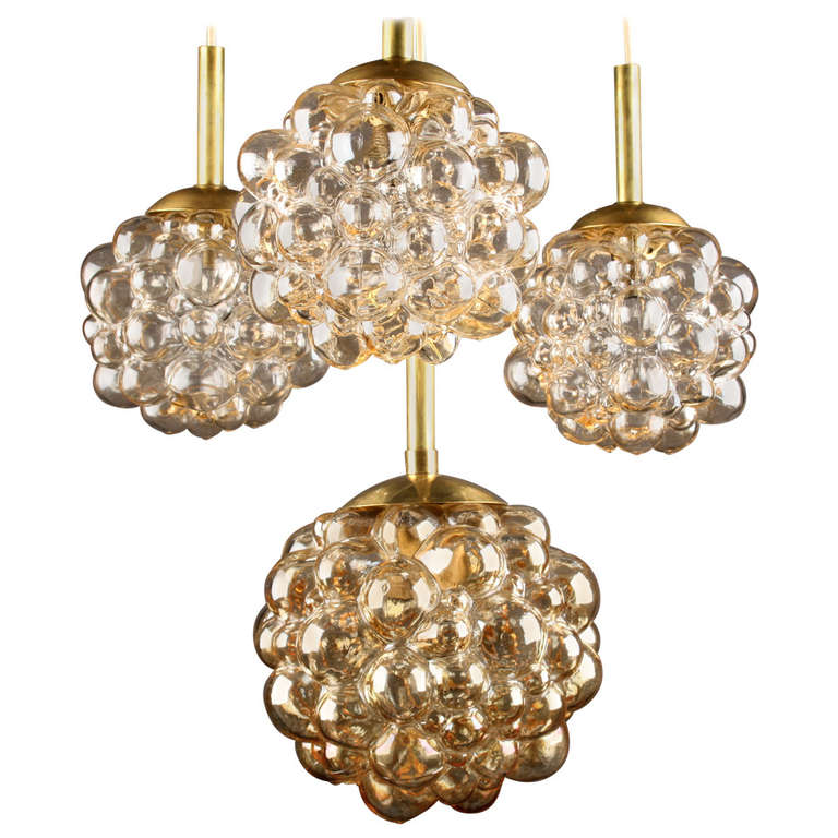 Four Bubble Pendants Limburg Light Chandelier, circa 1960s at 1stDibs