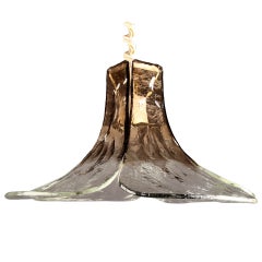 Carlo Nason for Mazzega Murano Glass Petal-Form Chandelier