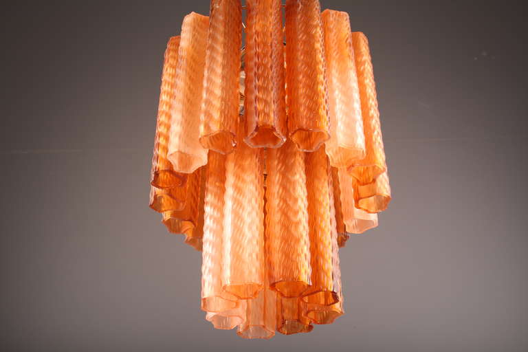 Glamorous Murano Glass, Italian Chandelier by Venini In Excellent Condition For Sale In London, GB