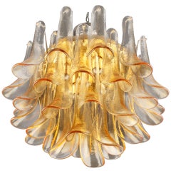 Beautiful Glass Chandelier by Mazzega