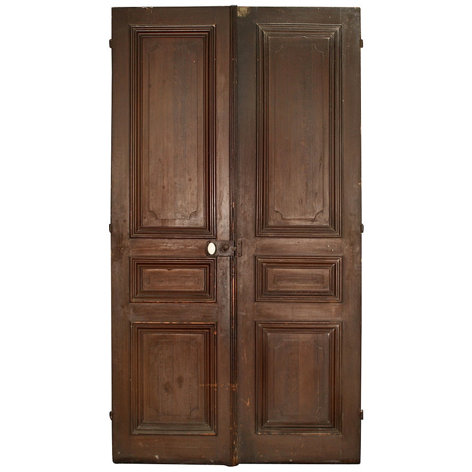 Antique Large Oak Doors in the Louis XVI Manner For Sale
