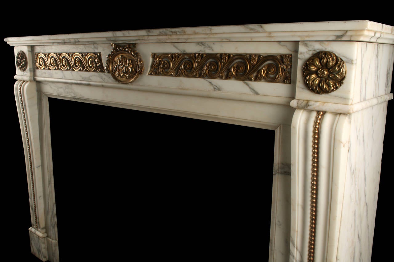 Impressive Louis XVI Regency Fireplace Mantel In Excellent Condition For Sale In London, GB