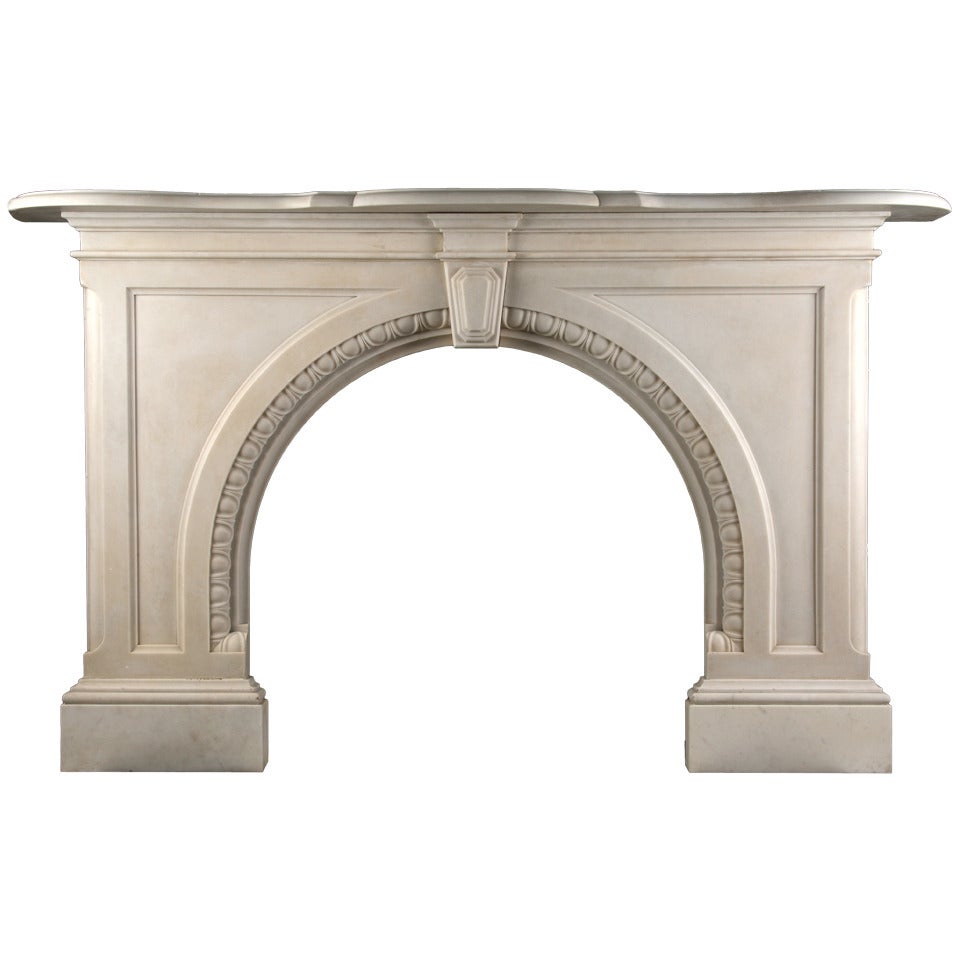 Very Grand Early Victorian Arched Fireplace