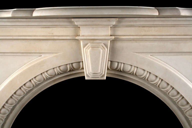 English Very Grand Early Victorian Arched Fireplace