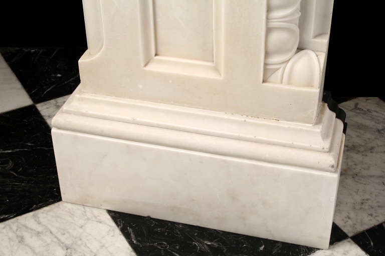 Marble Very Grand Early Victorian Arched Fireplace