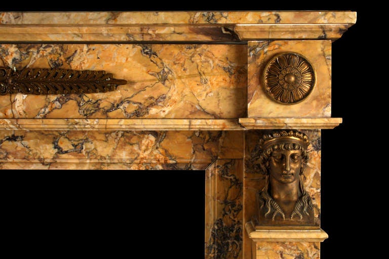 sienna claire french rococo marble chimneypiece