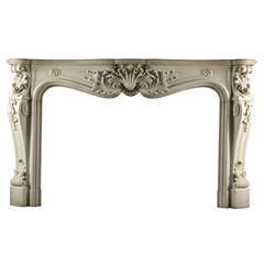 Antique Very Grand Louis XV Rococo Chimneypiece Circa 1830 11