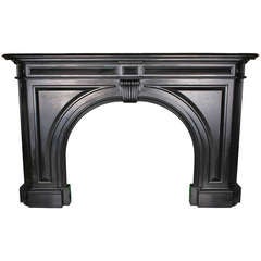 English Regency Arched Black Marble Chimney Piece 7
