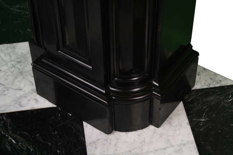 English Regency Arched Black Marble Chimney Piece For Sale 2