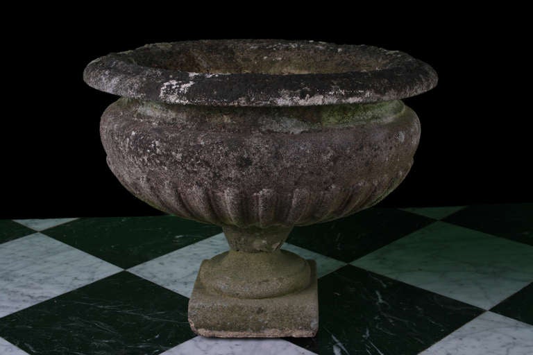 19th Century Hand Crafted Antique Victorian Stone Garden Urns For Sale
