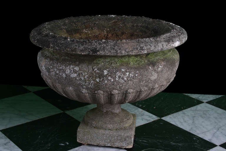 Hand Crafted Antique Victorian Stone Garden Urns For Sale 1