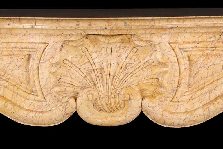french crema valencia marble fireplace