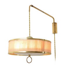 Vintage Mid-Century Wall-Mounted Pulley Lamp, circa 1955