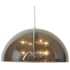 23” Mod Contemporary 5058 Smoke Acrylic Dome, Lightolier, USA, c1972