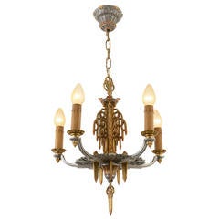 Stunning Five-Light Candle Chandelier by Riddle, circa 1931