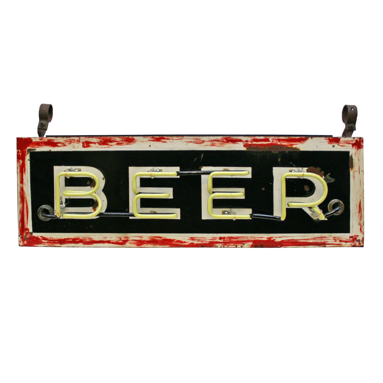 Mid-Century Modern Double-Sided Neon Beer Sign, circa 1945