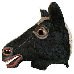 Vintage Black Horse Amusement Park Mask circa 1930s
