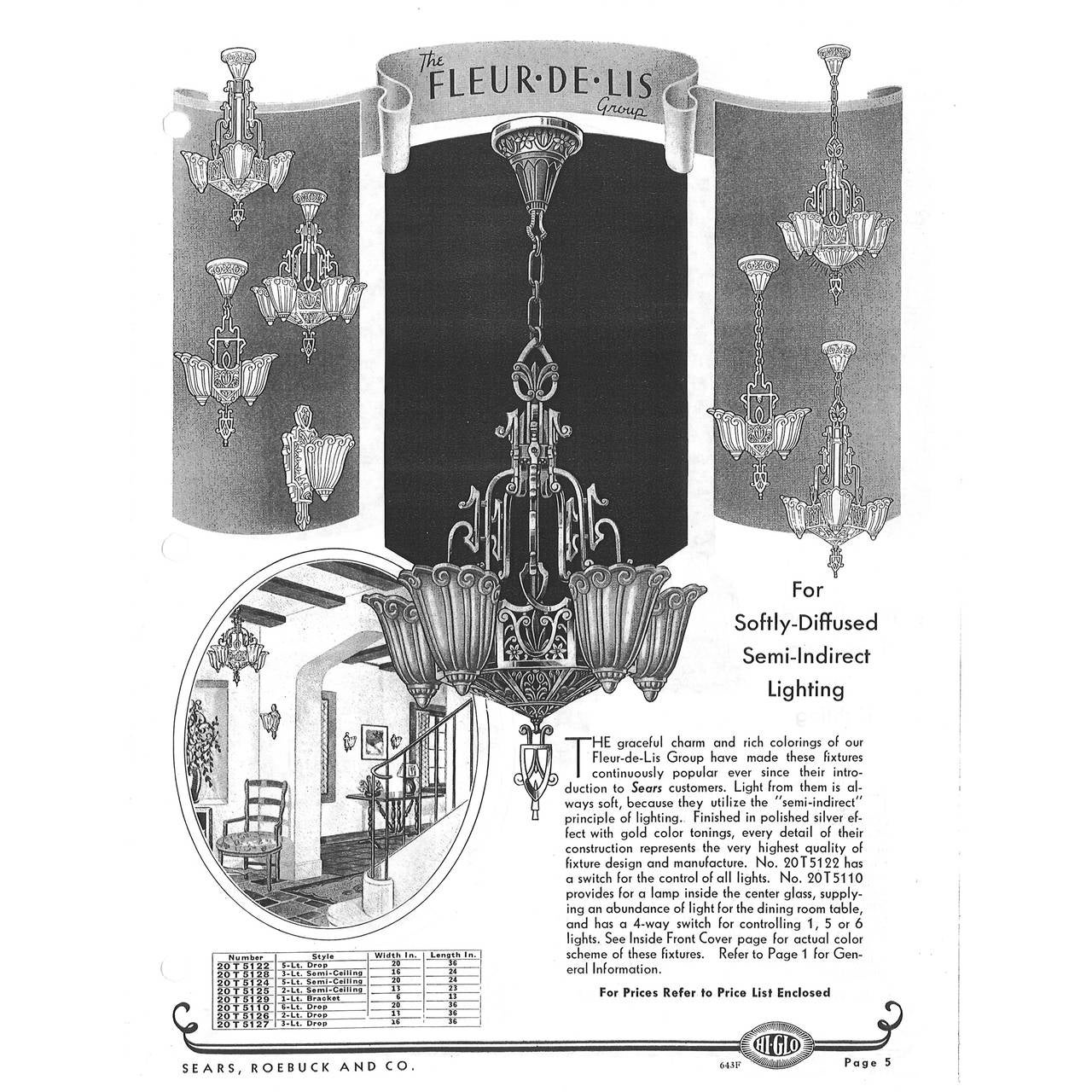 sears chandeliers