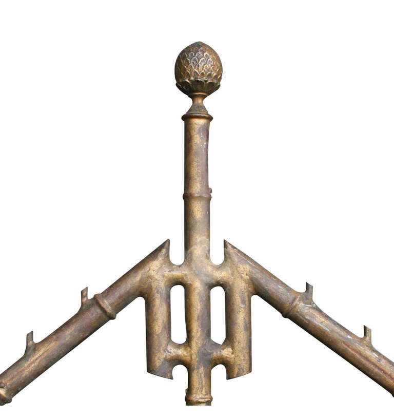 Stunning Art Deco Gilt Metal Hall Tree circa 1930s at 1stdibs