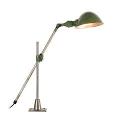 Industrial O.C. White Adjustable Wall or Desk Lamp, circa 1950