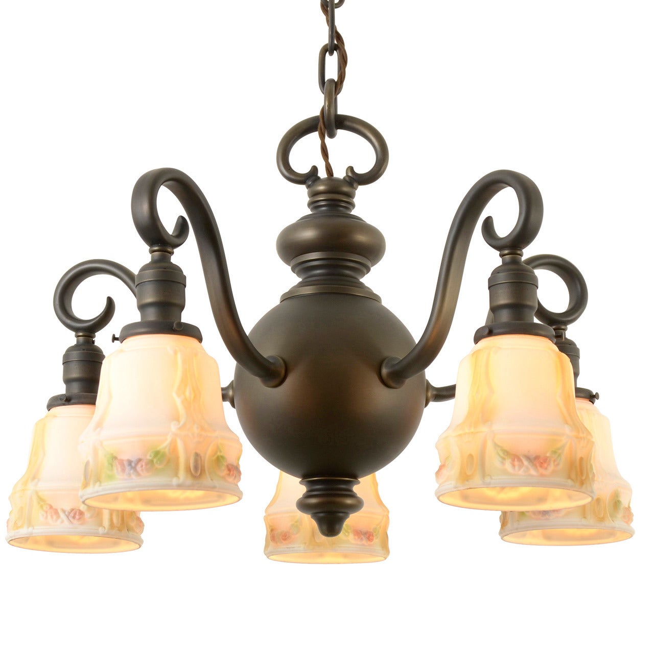 Elegant and Refined Colonial Revival Chandelier, circa 1920
