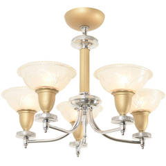 Beautiful Colonial Moderne Transitional Chandelier, circa 1937
