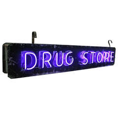 Double-Sided Neon Drug Store Sign, circa 1955 9