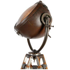 Rare Copper GE Floodlight on Surveyors Tripod Base C1940s