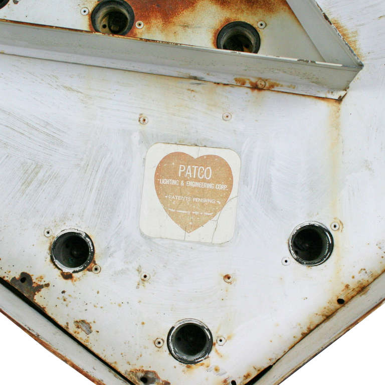 Giant Flashing Heart Carnival Marquee Sign, circa 1960 at 1stdibs