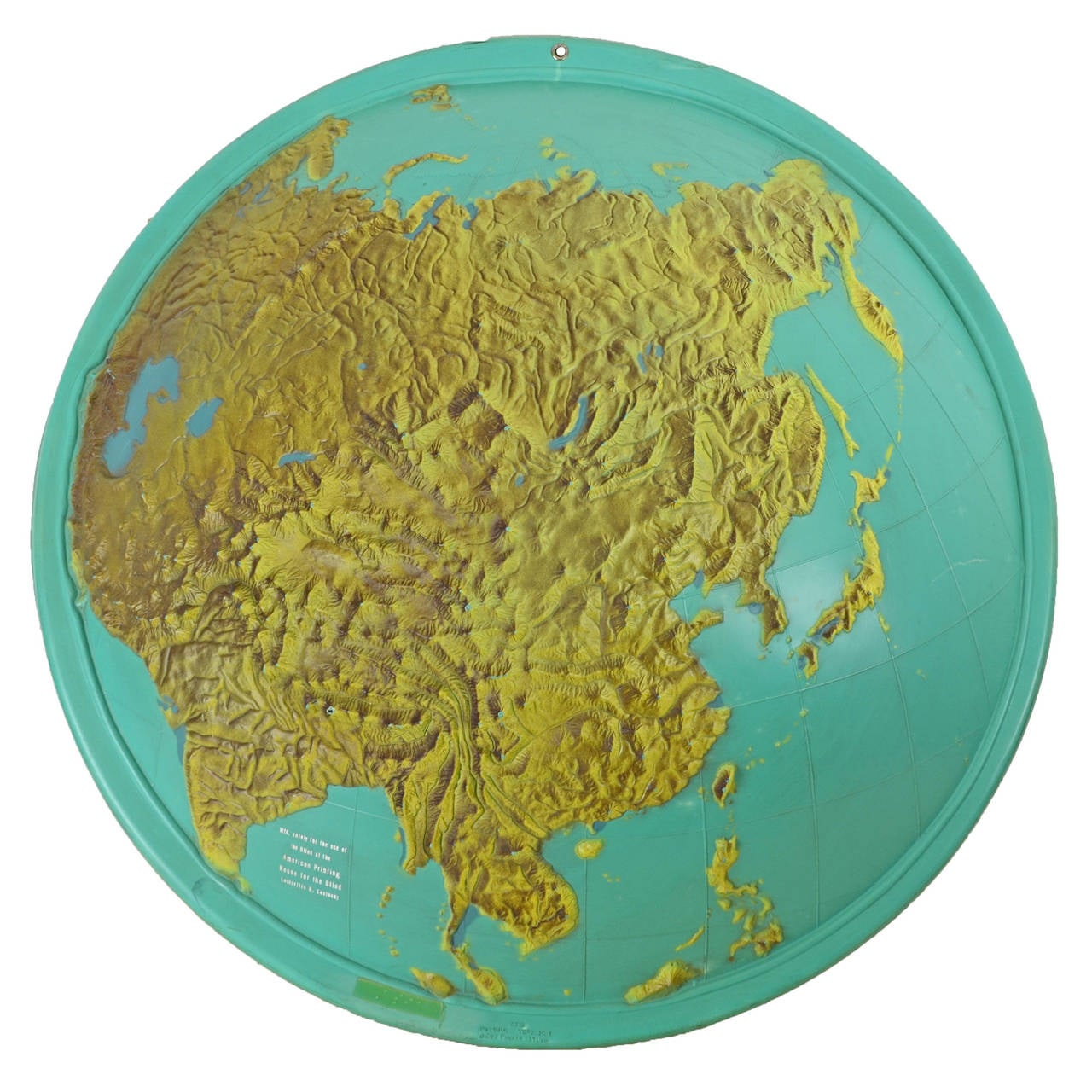 Set of Five Educational Relief Globes for the Blind, circa 1963 1