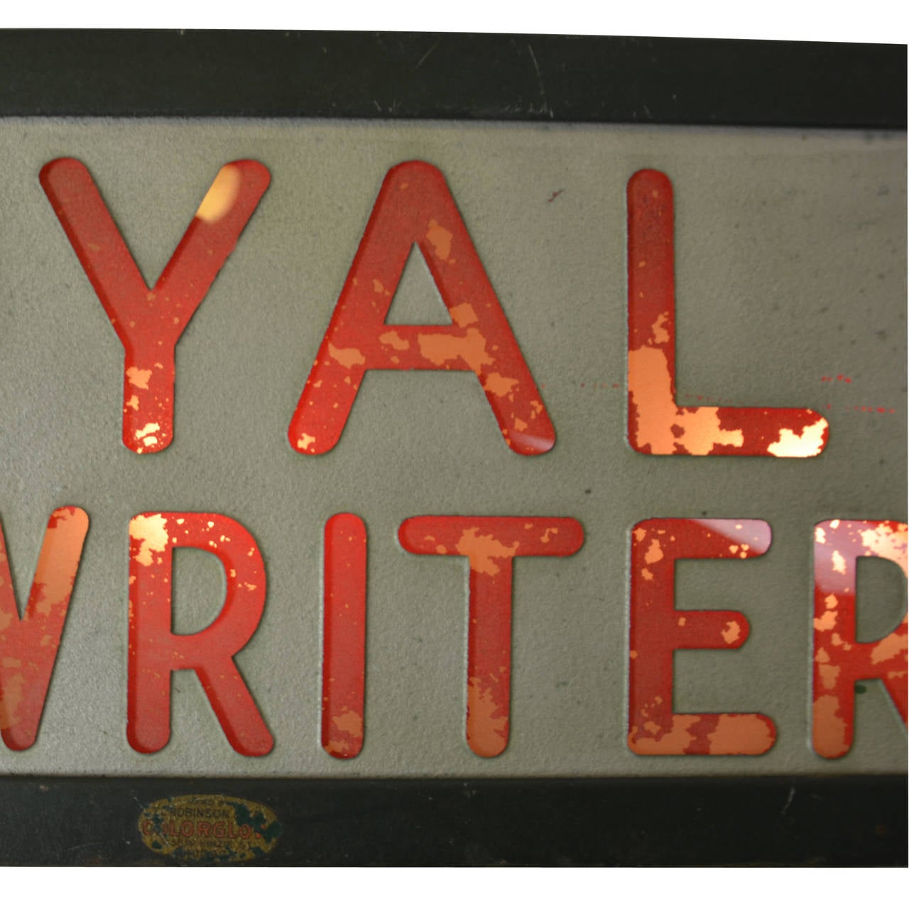 Early Royal Typewriters Illuminated Sign, circa 1915 In Good Condition In Portland, OR