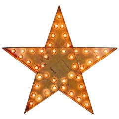 Vintage Giant Lighted Flashing Star Sign, circa 1955