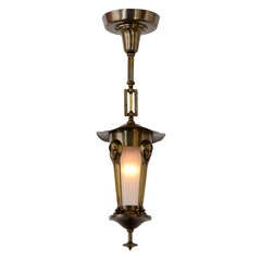 Rare Arts & Crafts Figural Lantern, circa 1905