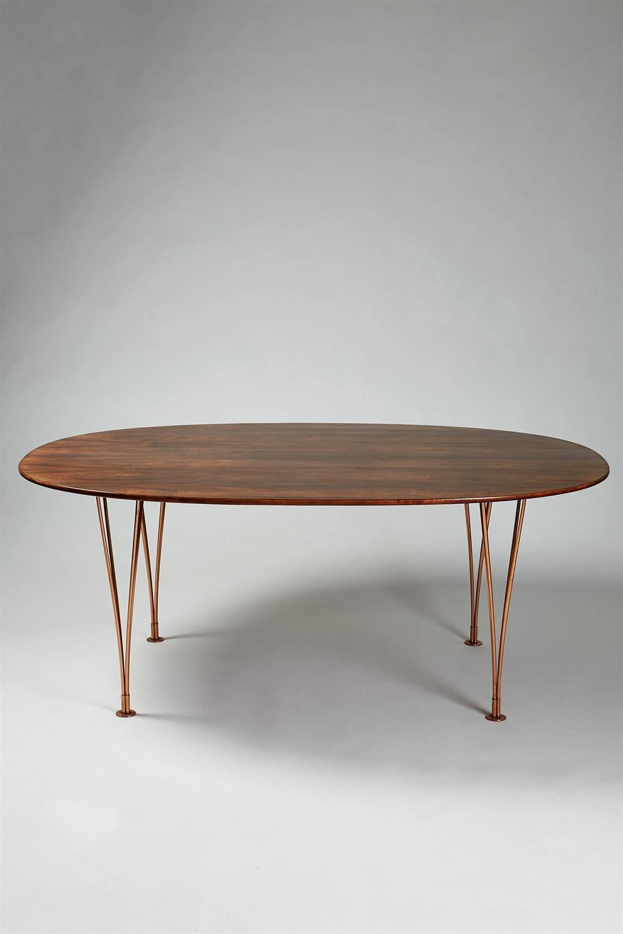 Scandinavian Modern Table Designed by Bruno Mathsson and Piet Hein, Karl Mathsson, Sweden, 1964
