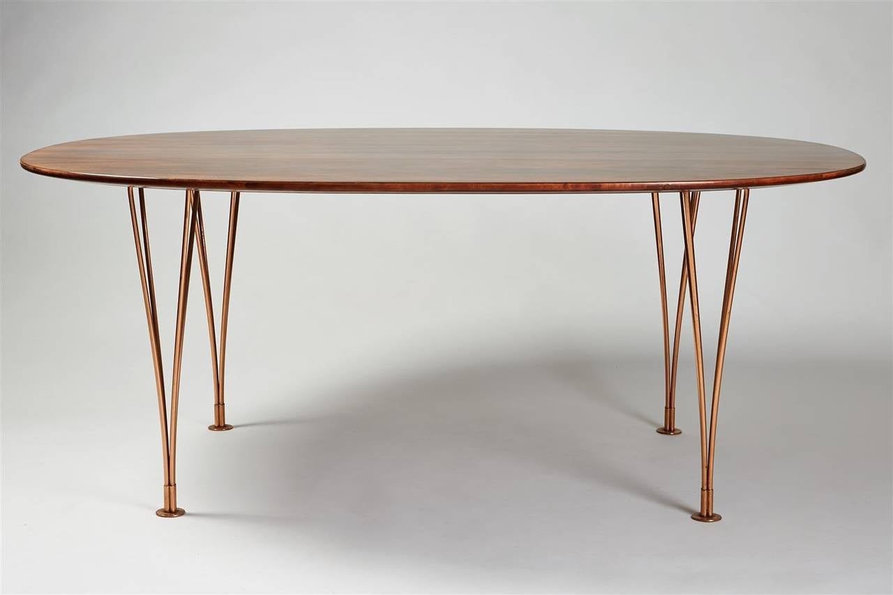 Swedish Table Designed by Bruno Mathsson and Piet Hein, Karl Mathsson, Sweden, 1964