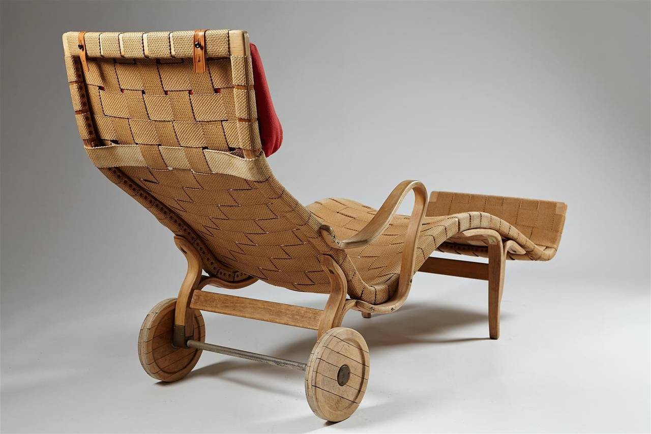 Swedish Chaise Longue Designed by Bruno Mathsson for Karl Mathsson, Sweden, 1942