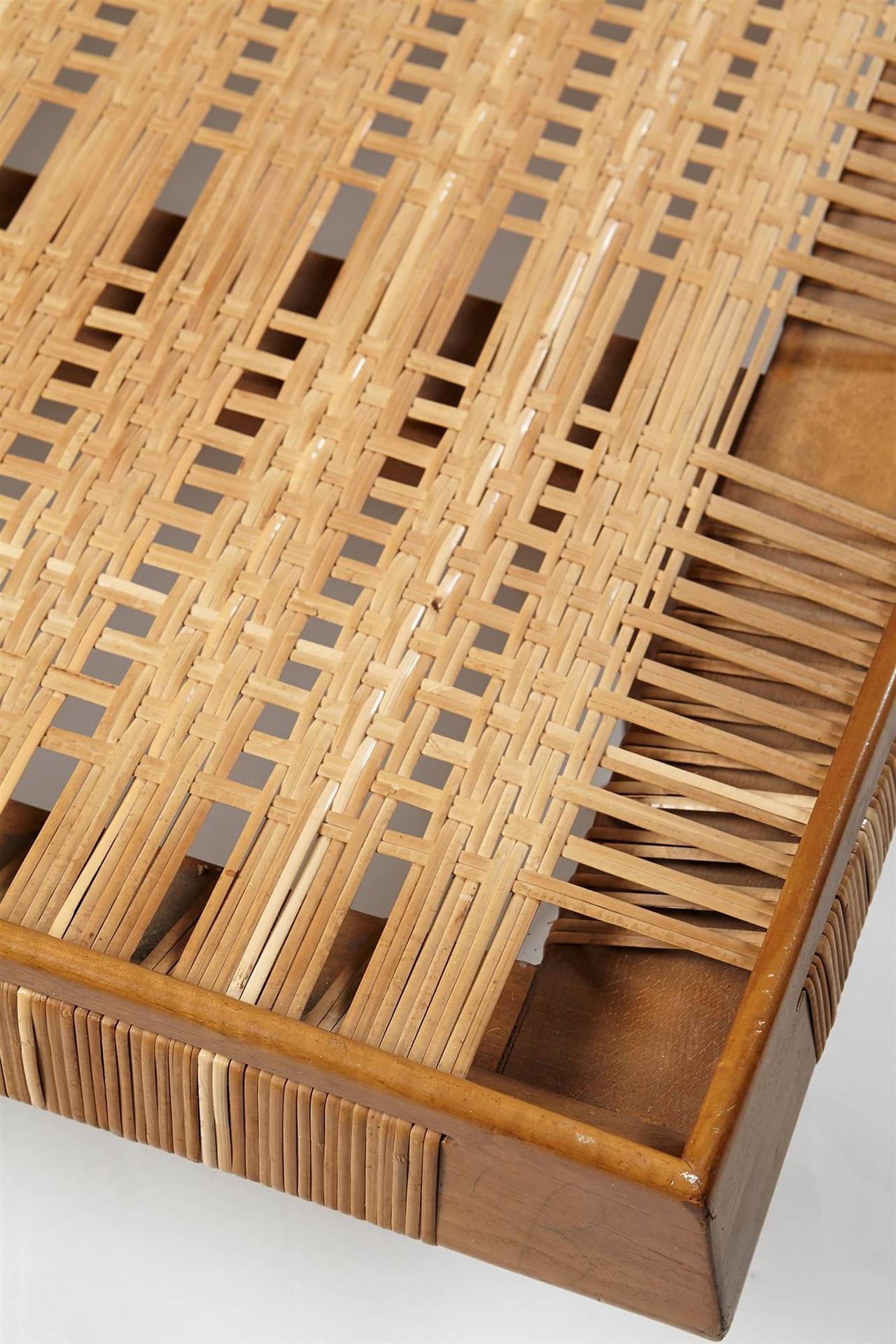 Daybed in Walnut and Cane Attributed to Ib Kofoed Larsen, Denmark, 1950s 1