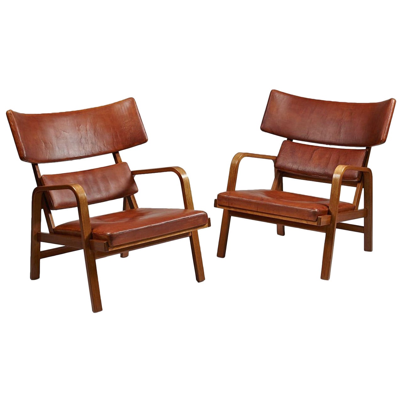 Fauteuils Designés par Magnus Stephensen, Danemark, 1963